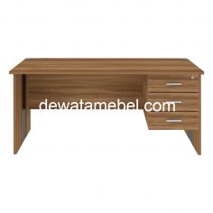 Meja Kantor Ukuran 160 - MD 1675 + MD H03 / Teakwood